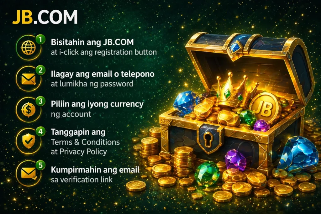 Pormularyo ng pagpaparehistro sa JB.COM
