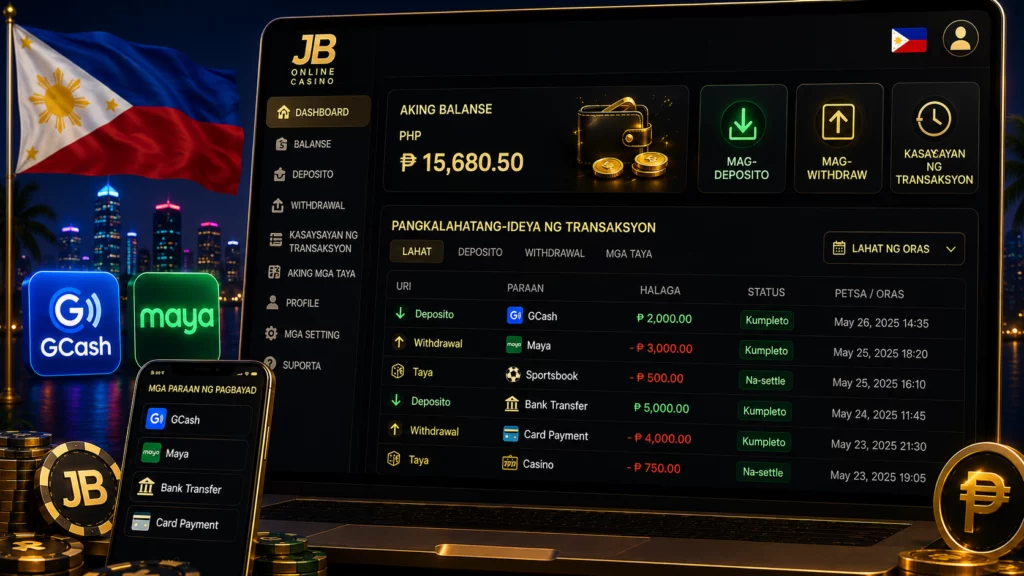 JB.COM balance transaction history GCash Maya